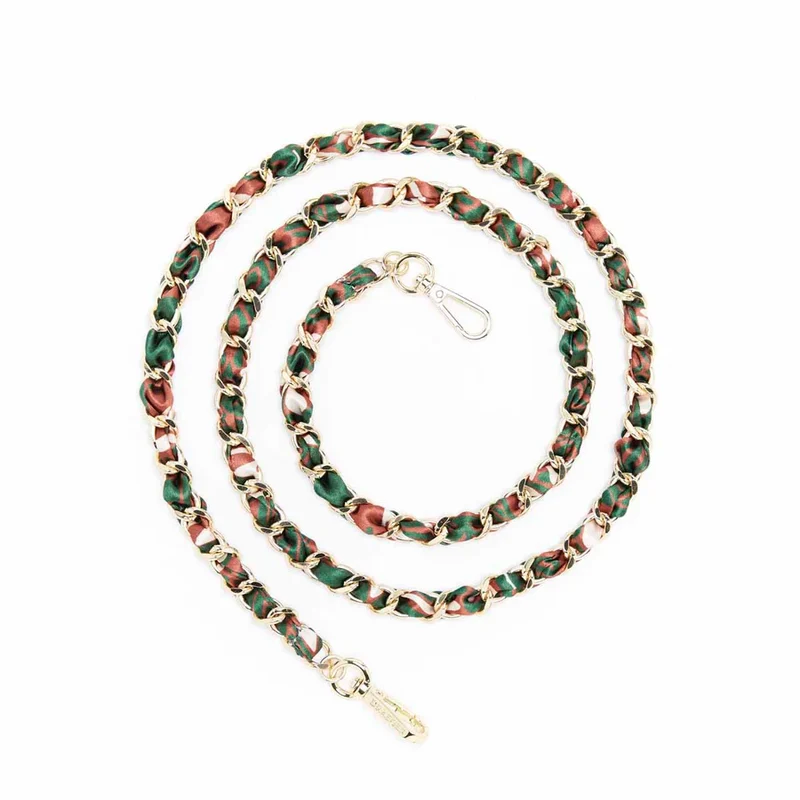 Cadena Para Teléfono LARGA DORADA FOULAR VERDE - DRAEGER