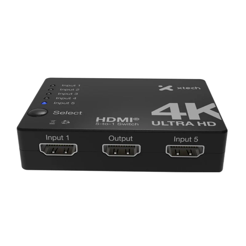 Xtech Switch HDMI 5 Puertos, XHA-430