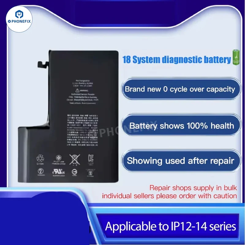 Batería de diagnóstico sin ventana emergente para iPhone 12-16 Pro Max