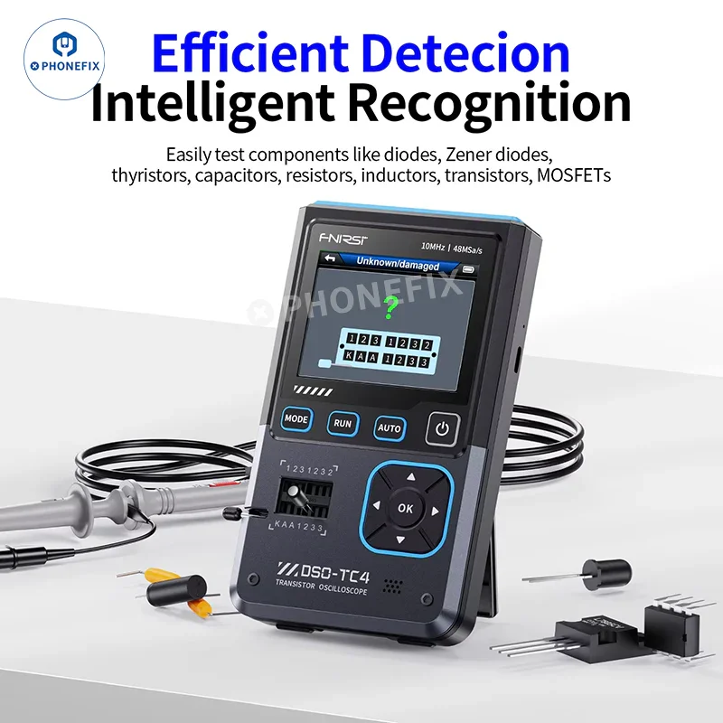 Osciloscopio digital FNIRSI DSO-TC4 3 en 1, comprobador de transistores