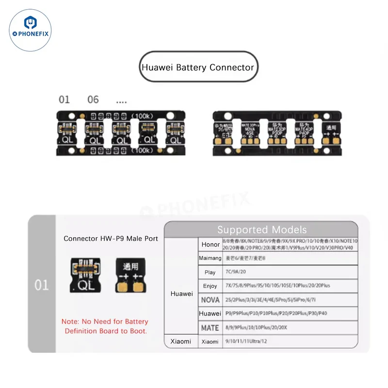 Conector de arranque sin batería YCS para Android, iPhone y Huawei