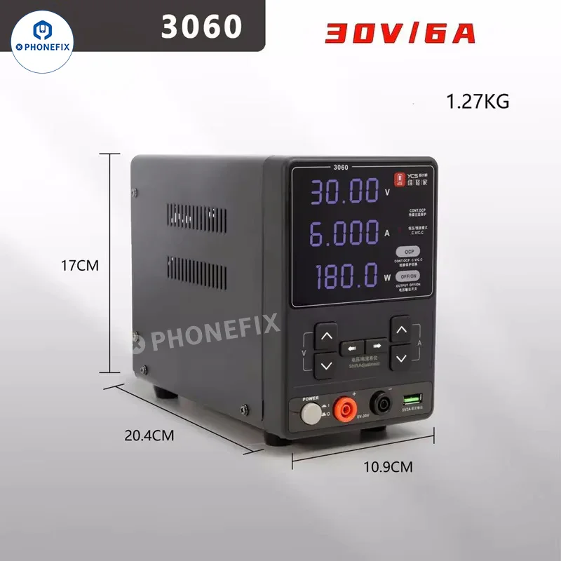 Fuente de alimentación CC YCS 3060 3061 de 30 V y 6 A para reparación de PCB de teléfono