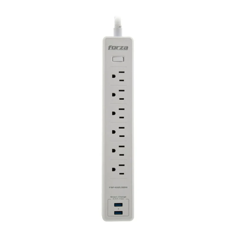 Forza Regleta Supresora de Picos 110/220V 900J (FSP-612USBW)