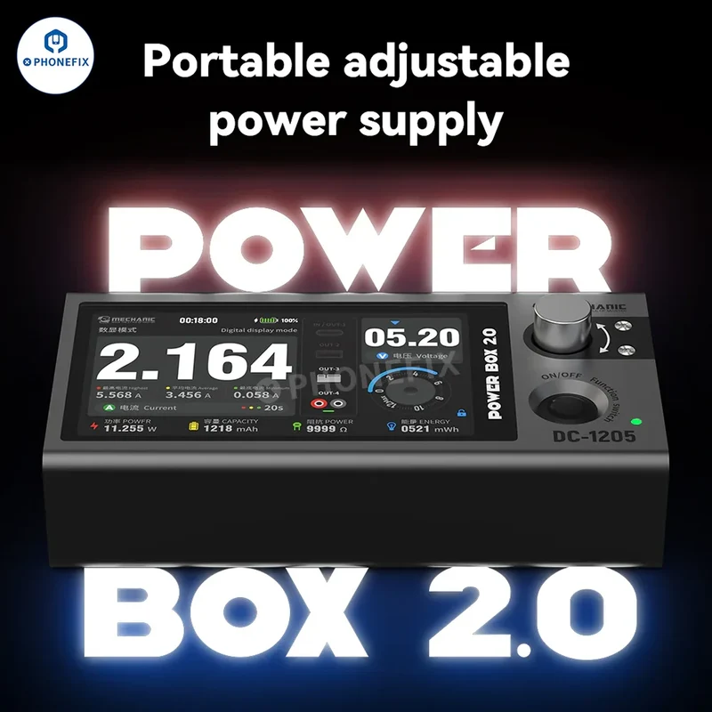 Fuente de alimentación portátil MECHANIC POWER BOX 2.0 DC-1205 de 12 V y 5 A