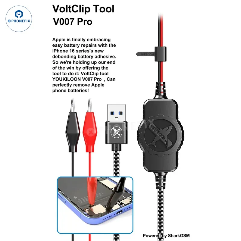 Herramienta VoltClip V007 Pro para quitar el adhesivo de la batería del iPhone