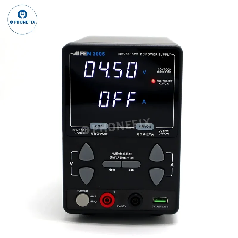 Fuente de alimentación inteligente AIFEN 3005 de 150 W, 30 V, 5 A y CC con pantalla de 4 dígitos