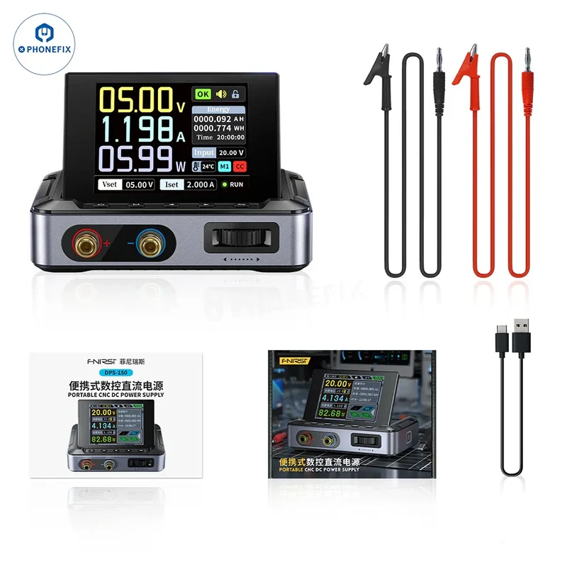 Fuente de alimentación CC mini programable FNIRSI DPS-150 de 30 V y 5 A