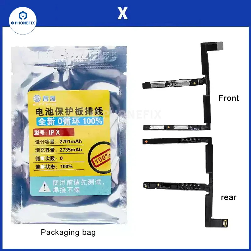 Cable flexible de placa de protección de batería para iPhone X-16 Pro Max, ciclo 0