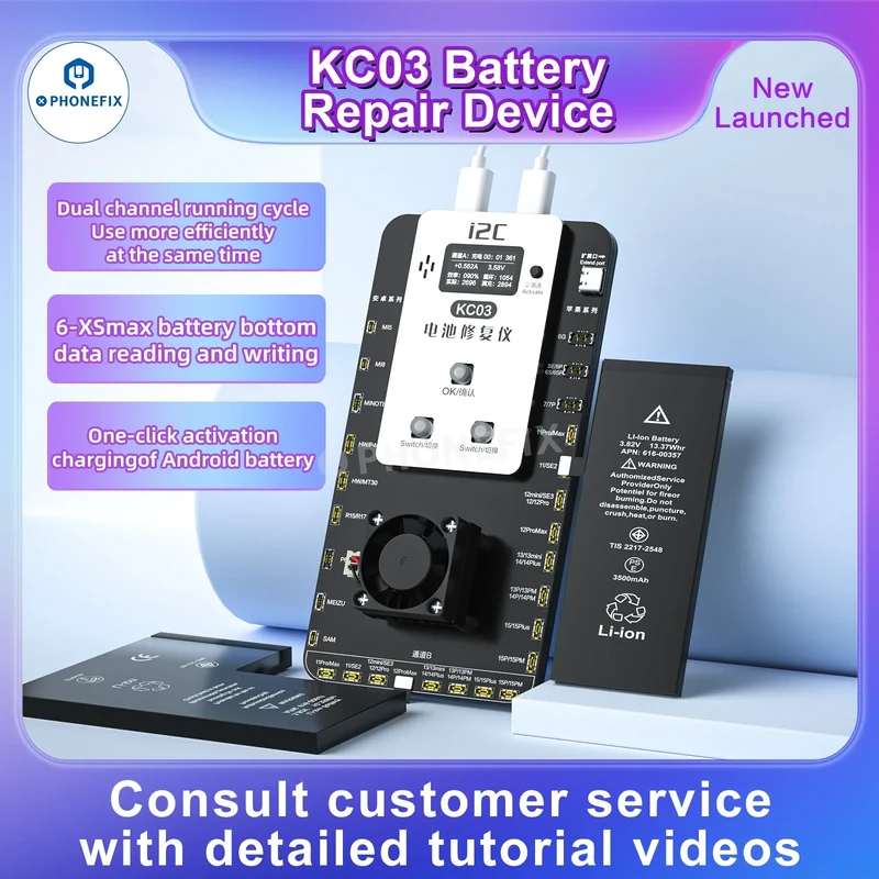 Calibrador de batería i2C KC03: optimiza el rendimiento de la batería de iPhone y Android