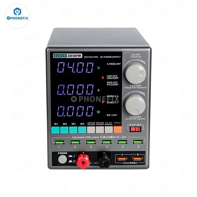 Fuente de alimentación SUGON 3010PM 310W 30V 10A CC Pantalla de 4 dígitos