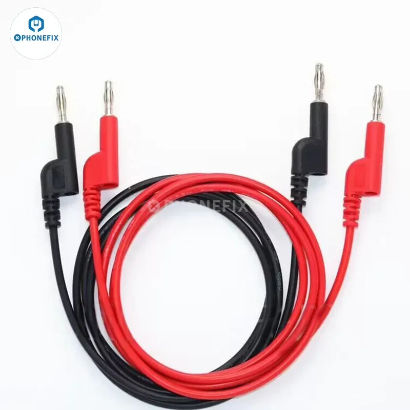 Cables de prueba de conector banana de 4 mm de doble extremo para pruebas con multímetro