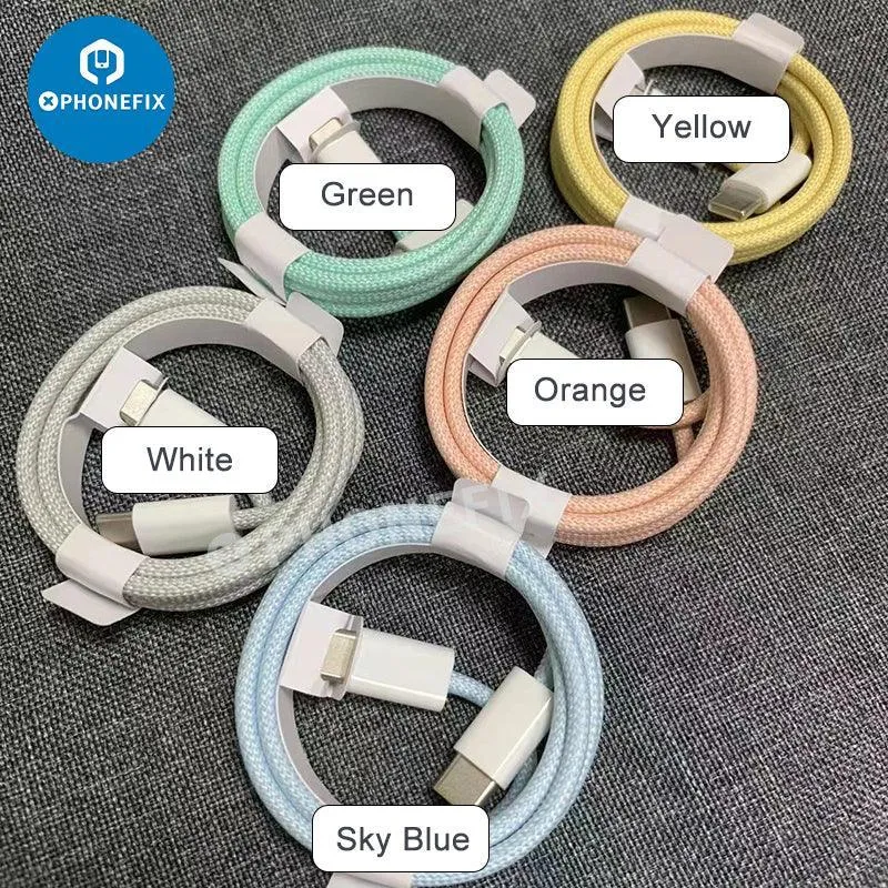 Cable de carga USB-C de 35 W para transferencia de datos para iPhone 15