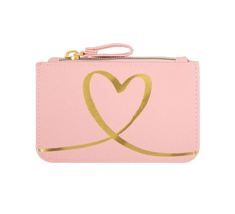 Portatodo Pequeño con Cremallera CORAZON Rosa - DRAEGER