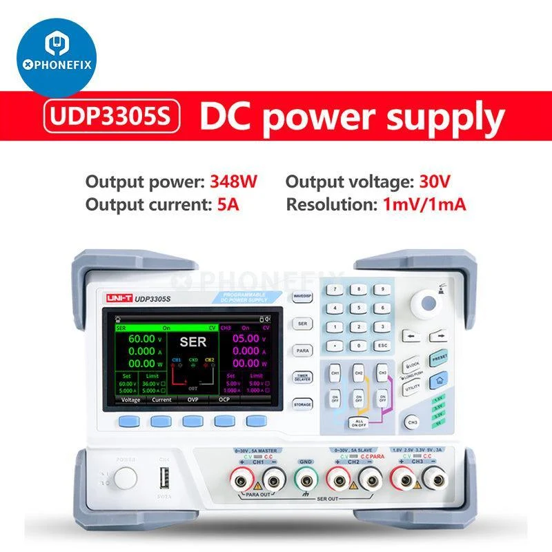 Fuente de alimentación de CC UNI-T serie UDP3000S, regulador de voltaje de 30 V y 5 A