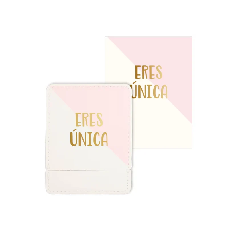 Tarjeta Espejo ERES ÚNICA Blanco y Rosa - DRAEGER