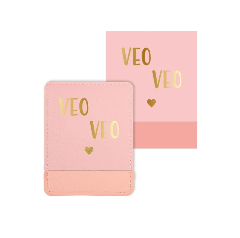 Tarjeta Espejo VEO VEO Rosa y Dorado - DRAEGER