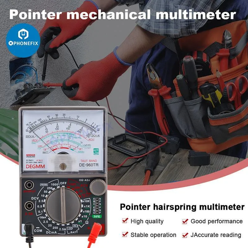 Multímetro automático de punta DE-960TR, herramienta universal para pruebas de fallas en PCB