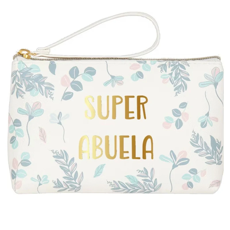 Portatodo Grande con Cremallera SÚPER ABUELA Blanco - DRAEGER