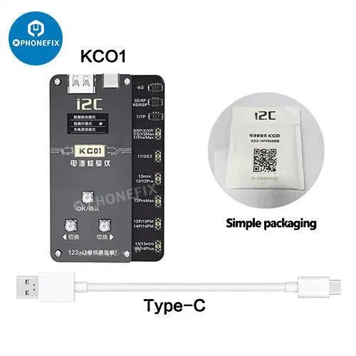 Herramienta de reparación de batería i2C KC01 para iPhone 6-14 Pro Max