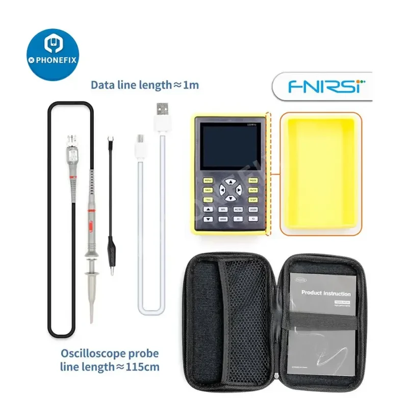Osciloscopio digital anti-quemaduras FNIRSI-5012H con almacenamiento de forma de onda
