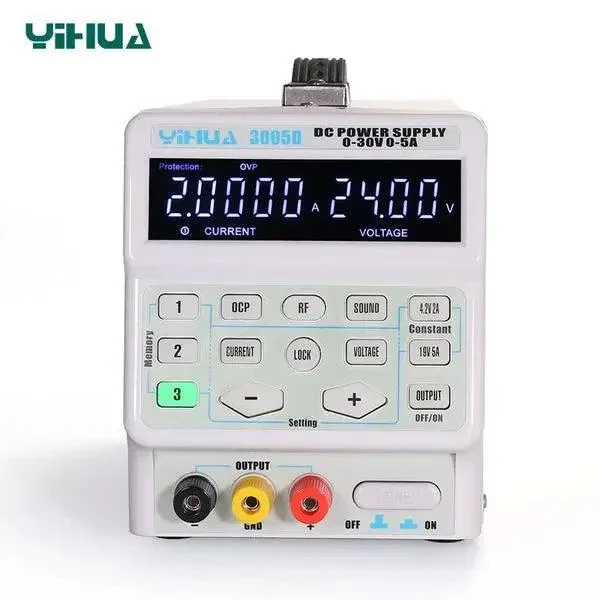Fuente de alimentación de CC de laboratorio ajustable programable YIHUA 3005D