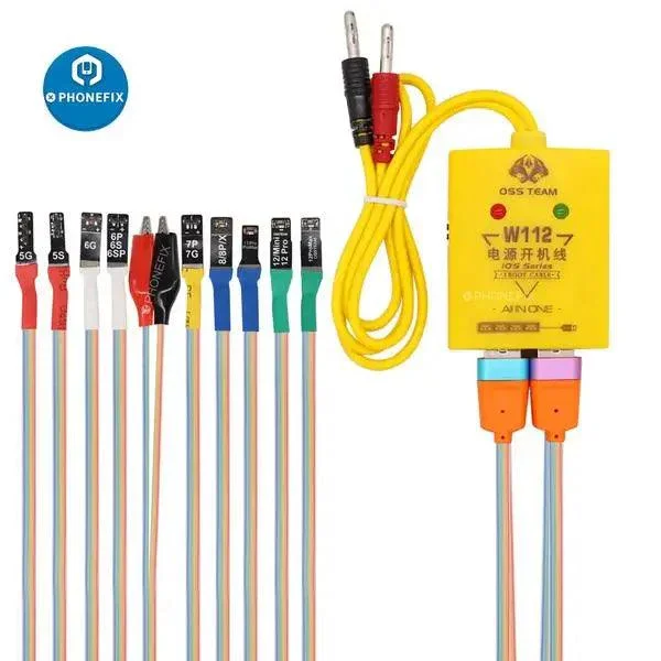 Cable de alimentación de CC todo en uno W112 para iPhone 5-12 Pro Max
