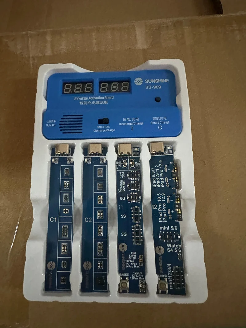 Probador de placa de activación de carga de batería de iPhone con cable de alimentación