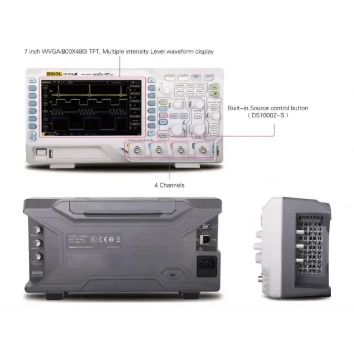 Osciloscopio digital RIGOL DS1054Z Cuatro canales 50 MHz 24 Mpts