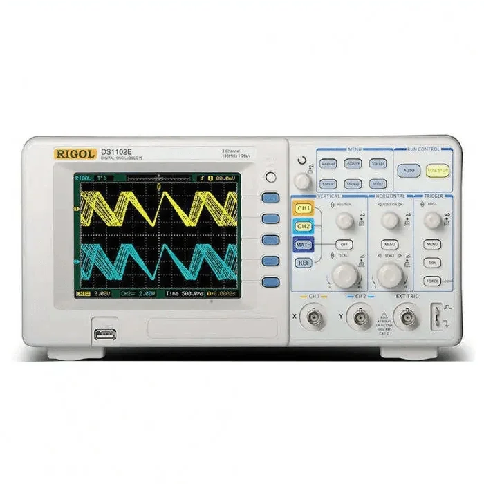 Osciloscopio digital RIGOL DS1102E de 100 MHz y 2 canales analógicos