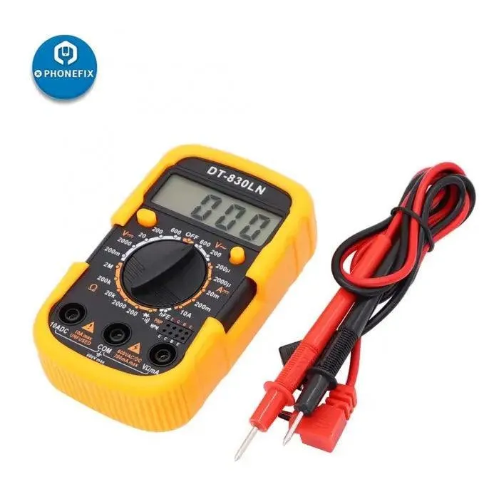 Multímetro digital DT-830LN con pantalla LCD retroiluminada y medidor de voltaje
