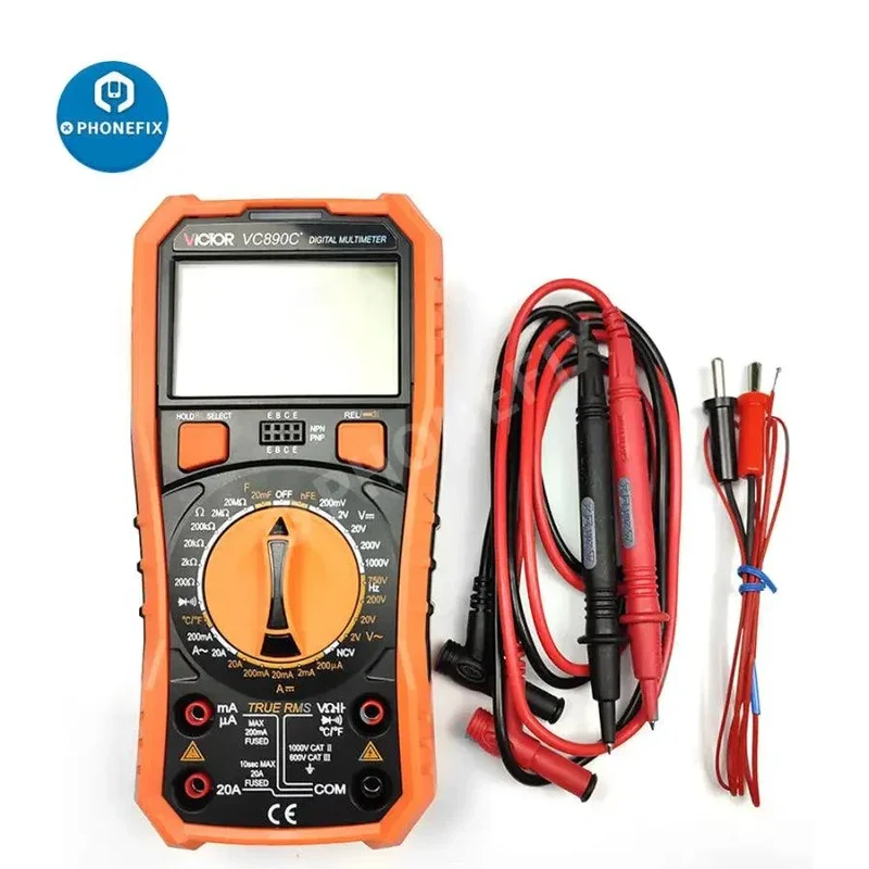 Multímetro digital VC890D, medidor universal para pruebas de fallas en PCB