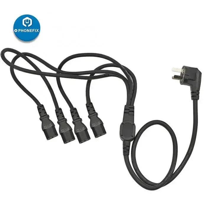 Cable de alimentación de CA 4 en 1 con convertidor de 4 puertos
