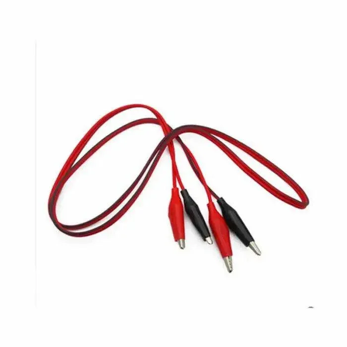 Juego de cables de prueba de 1 m/3 pies con pinzas de cocodrilo de doble extremo y cable puente