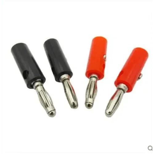 Conector de fuente de alimentación de CC con conector banana de 4 mm y tornillos para cable