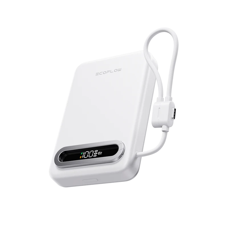 Banco de energía EcoFlow RAPID Mag Qi2.2 (10.000 mAh, 25 W, cable USB-C integrado)