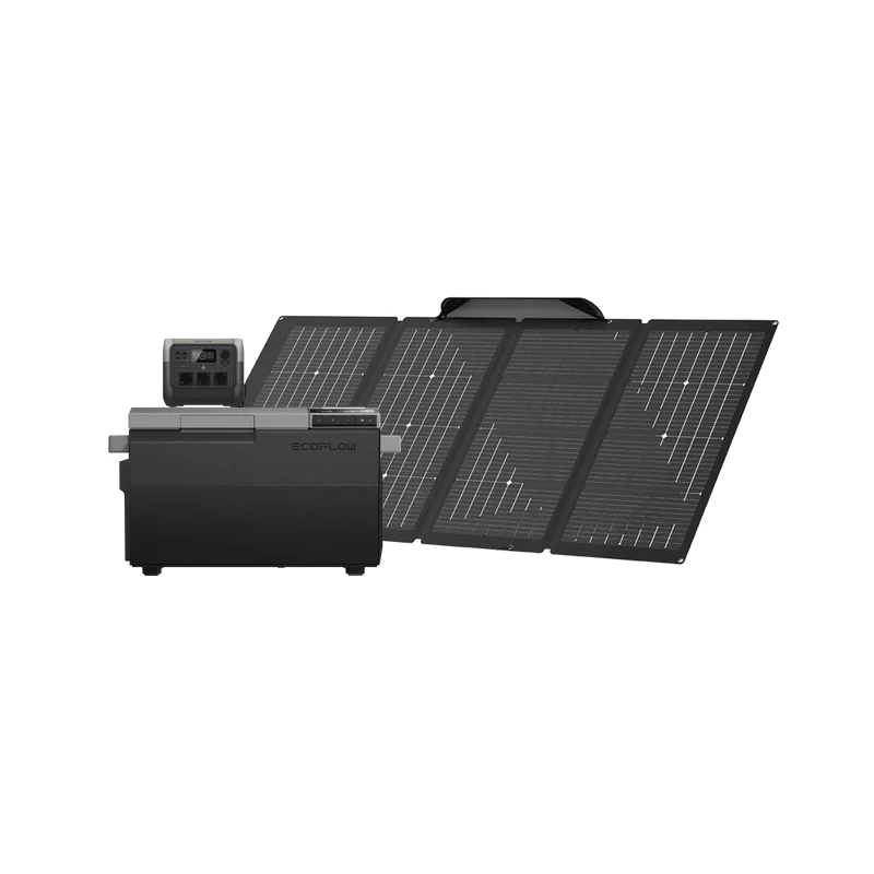 EcoFlow GLACIER + EcoFlow RIVER 2 Pro + Panel solar portátil bifacial EcoFlow de 220 W