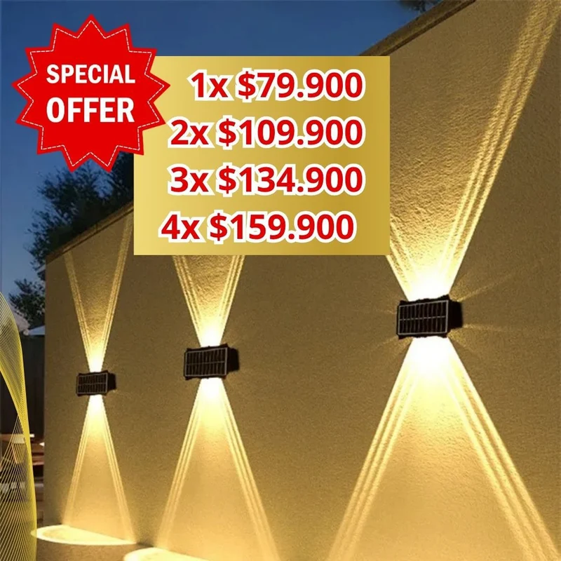 Lámpara Solar Automatica de Pared ✨ LUXURYMax®️⚡ (Panel solar de alta carga )