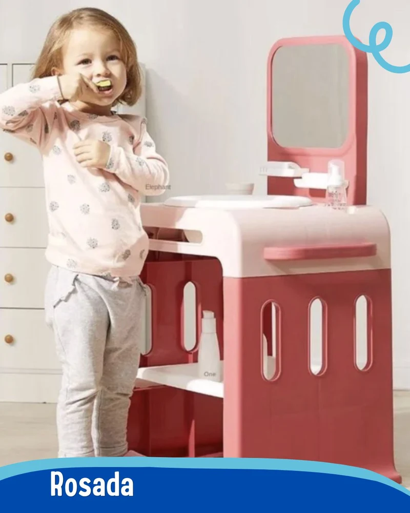 Lavamanos Infantil 🚿Mini Wash Station 🧼 (Con espejo y accesorios)