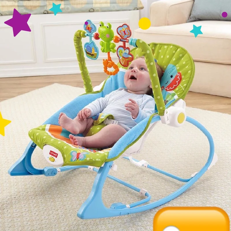 Mecedora 3en1 con vibración y sonido 👶🏻 Fish Pric® ✨ (GRATIS: Mobile entretenimiento )