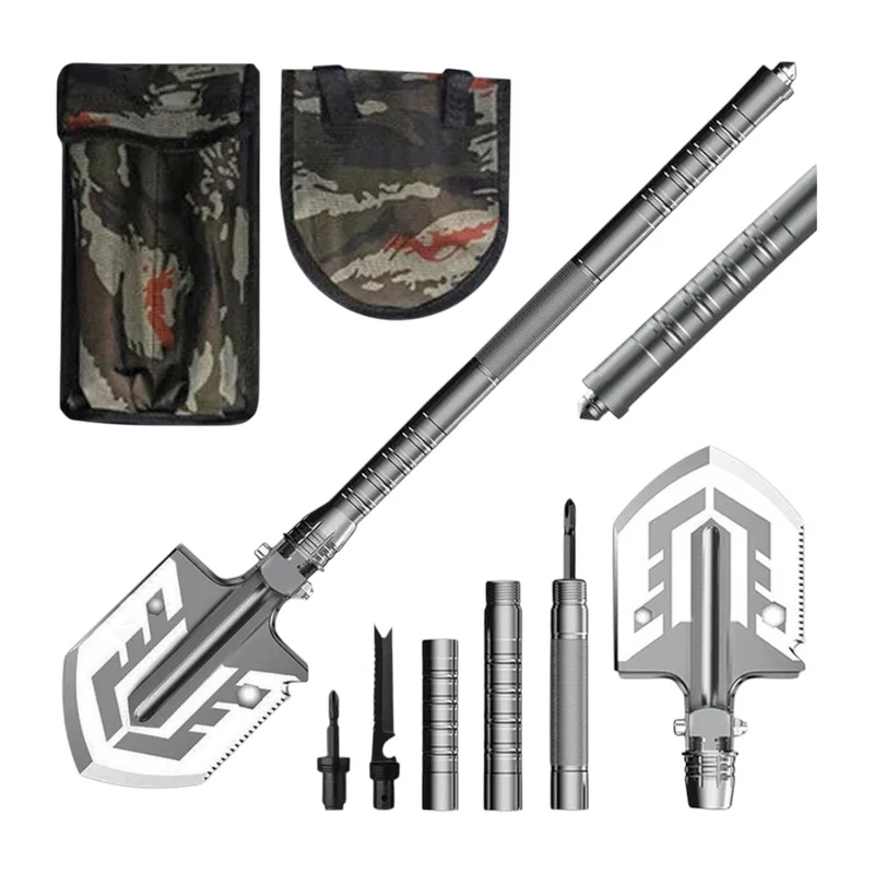 Pala de supervivencia táctica 16 en 1 Camuflaje