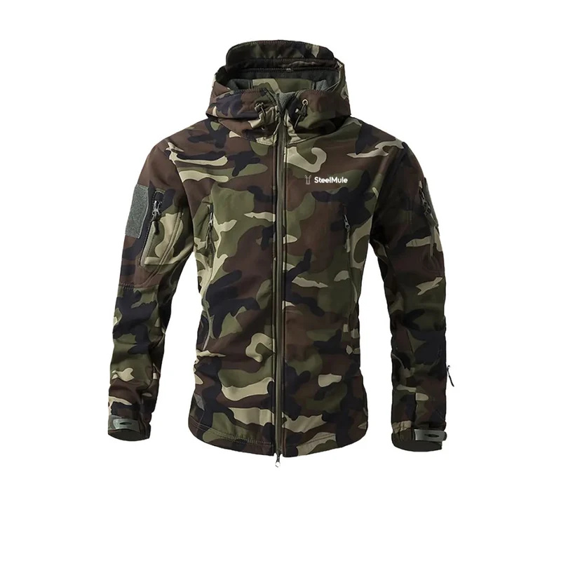 Chaqueta Táctica Militar Impermeable Woodland Camo Steel Mule