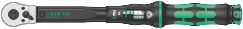 Wera Click-Torque B 2 Torque Wrench 14.8-73.8 ft-lb 3/8" Drive 05075611001