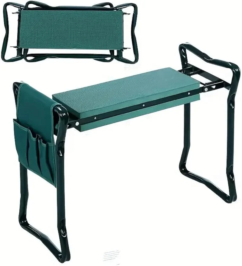 Daolar Kneebench Kneeler asiento de jardín con suave cojín de rodilla para jardinería, jardín Kneeler, taburete de jardín plegable de hasta 170 kg con 2 bolsas de herramientas, silla de jardín para rodillas y sentarse