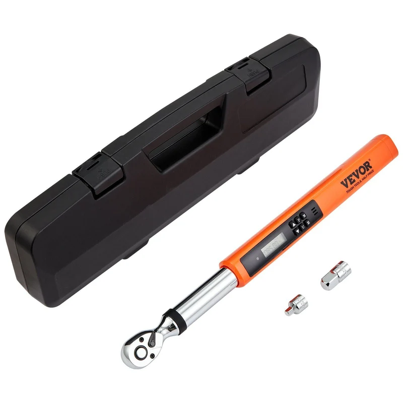 Digital Torque Wrench, 3/8" Drive Electronic Torque Wrench, Torque Wrench Kit 3.7-37ft.lb/5-50n.m Torque Range Accurate to ±2%, 3-Mode Adjustable Torque Wrench Set with LED Buzzer Calibration
