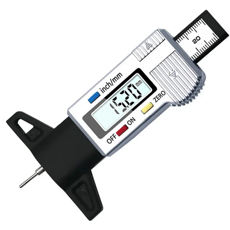 Digital Tire Tread Depth Gauge (0–25mm LCD) – Fleet & Mechanic Tool