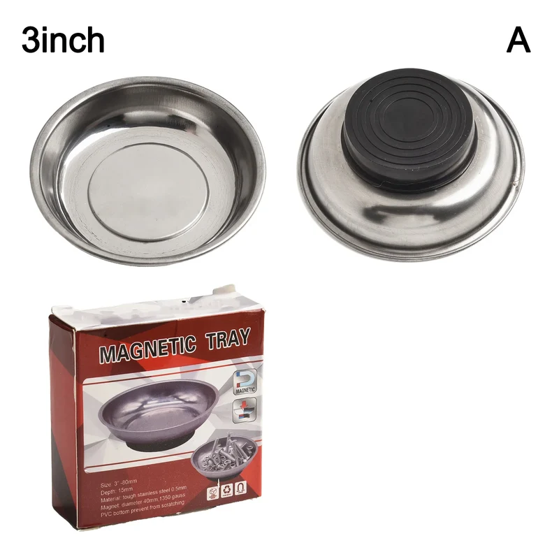 Magnetic Parts Tray – Stainless Steel (3", 4", or 6")