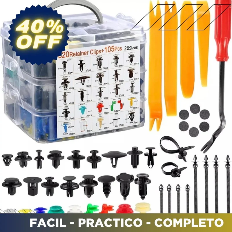 kIT IMPORTADO Pines reparador carro 🚗 AUTO MAX 🧰 (+680 Piezas)
