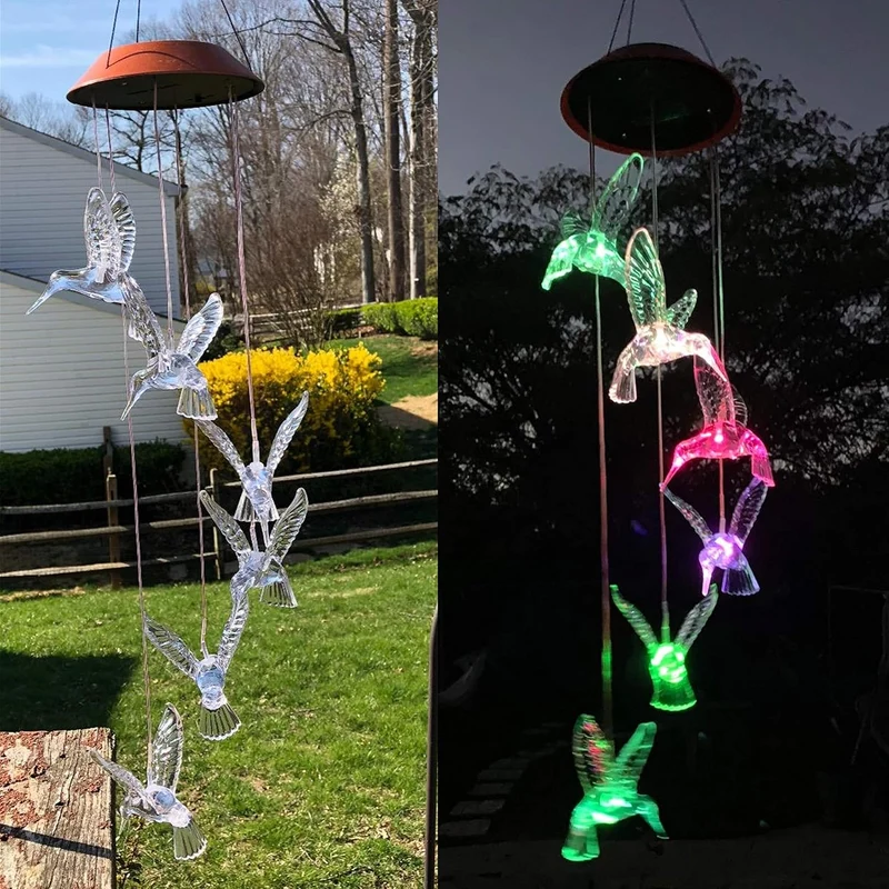 Luces de viento Colibrí ✨ MAGIC PROLIGHT ☀️ (Iluminación LED con Energía solar)