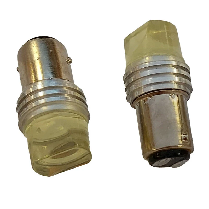 Lampara Led Bay15D 2 Polos 3 Led Ambar Flash