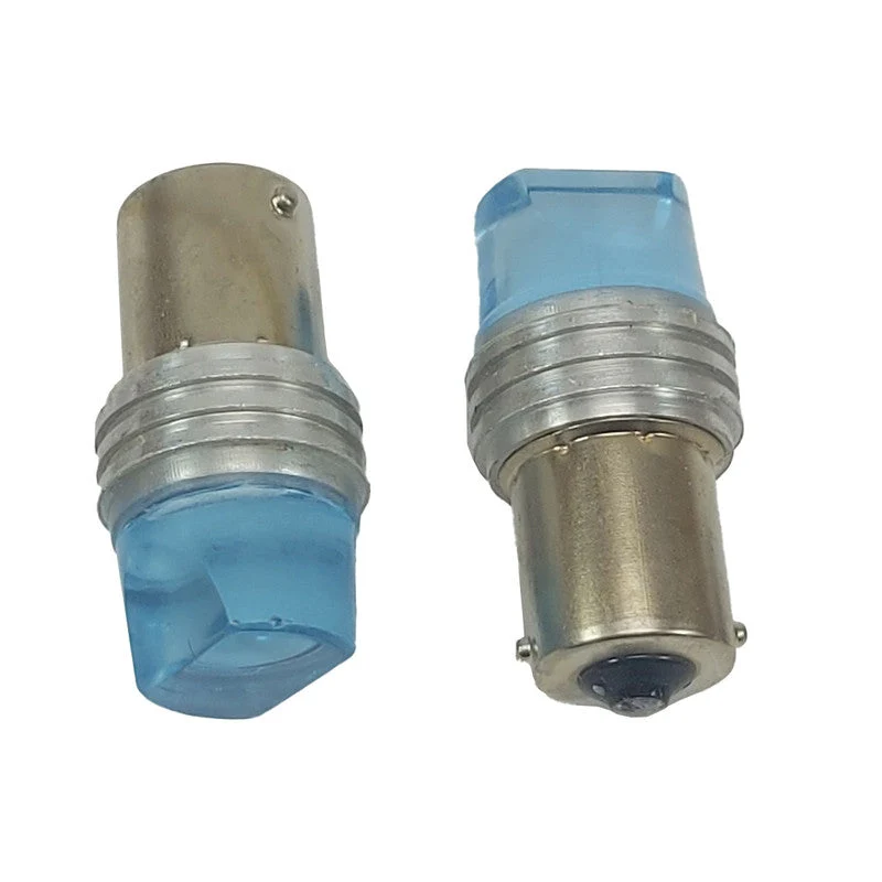 Lampara Led Ba15S 1 Polo 3 Led Azul Flash